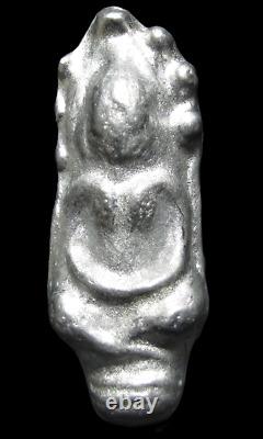 Silver Leklai Ngoen Yuang LP Huan Pim Phra Nak Prok Buddha Thai Amulet