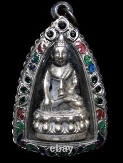 Silver Phra Kring LP Fhan Wat Pa Udom Somphon BE2518 Thai Buddha Amulet Talisman