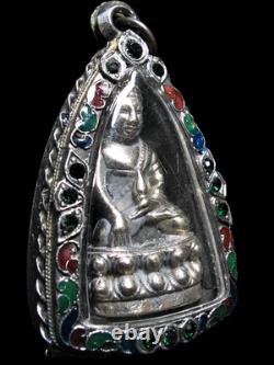 Silver Phra Kring LP Fhan Wat Pa Udom Somphon BE2518 Thai Buddha Amulet Talisman