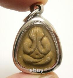 Small Phra Pidta Maha Sanay Lp Toh Blessed 1975 Pita Buddha Pendant Success Rich