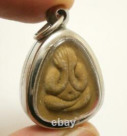 Small Phra Pidta Maha Sanay Lp Toh Blessed 1975 Pita Buddha Pendant Success Rich