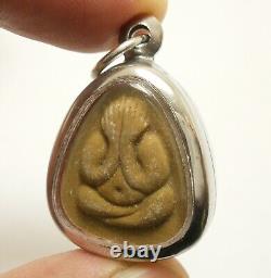 Small Phra Pidta Maha Sanay Lp Toh Blessed 1975 Pita Buddha Pendant Success Rich