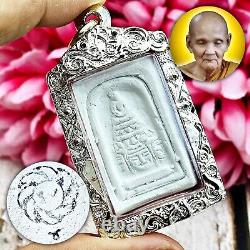 Somdej Buddha Sit Over Phom 4Face Wheel Rowel Lucky Doo Be2517 Thai Amulet 17748