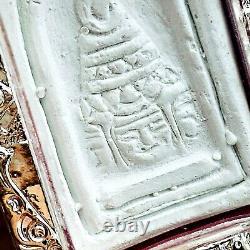 Somdej Buddha Sit Over Phom 4Face Wheel Rowel Lucky Doo Be2517 Thai Amulet 17748