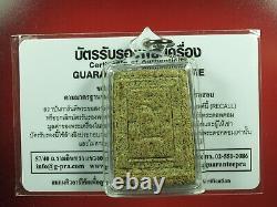 Somdej LP Daeng Wat Kao Ban Dai it Phim Yai, BE. 2517 Thai buddha amulet&Card
