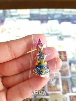 Somdej Leklai Rainbow 7 Color Kruba Itti Thai Buddha Amulet Sacred Wish Rich