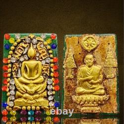Somdej Toh Buddha Amulet with Garuda Back Gold Foil Thai Sacred Talisman