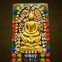 Somdej Toh Buddha Amulet with Garuda Back Gold Foil Thai Sacred Talisman