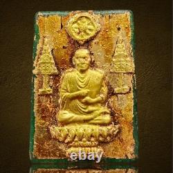Somdej Toh Buddha Amulet with Garuda Back Gold Foil Thai Sacred Talisman