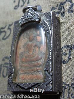 Somdej Toh Wat Rakhang Thai Buddha, Si dang 160 yr old Phim Lek, Antique case