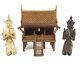 Spirit House HQ Thai MINI Teak Wood Handmade worship Thai Buddha Amulet TYPE B