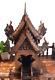 Spirit House Thai Wooden Buddha Temple Teak Handmade Amulet Decor Wood Worship