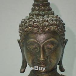 Statue Phra Buddha Shakyamuni Bronze Figure Big Holy Thai Amulet