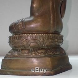 Statue Phra Buddha Shakyamuni Bronze Figure Big Holy Thai Amulet