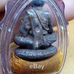 Statue Phra LP Mhun Yellow robe Wat Banjan Thai Buddha Amulet Holy Magic Rare