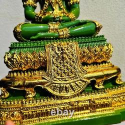 Summer Armor Green Jade Emerald Buddha Statue Meditation Lucky Thai Amulet 18332