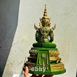 Summer Armor Green Jade Emerald Buddha Statue Meditation Lucky Thai Amulet 18332