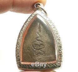 Super Rare Lp Boon Buddha In Dharma Shield Thai Powerful Antique Amulet Pendant