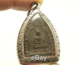 Super Rare Lp Boon Buddha In Dharma Shield Thai Powerful Antique Amulet Pendant