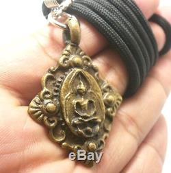 Super Rare Lp Boon Lord Buddha Samadhi Magic Metal Coin Real Thai Amulet Pendant