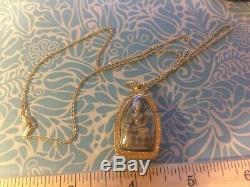 THAI BUDDHA AMULET 18 CHAIN 14K Gold necklace & 18k 21k Pendant 11.4 grams