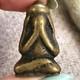 THAI BUDDHA Amulet Pendant Close eyes Brass Pidta Protect Talisman Luck and Rich