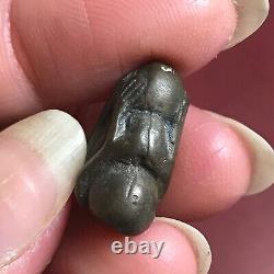 THAI BUDDHA Amulet Pendant Close eyes Brass Pidta Protect Talisman Luck and Rich