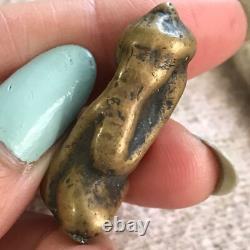 THAI BUDDHA Amulet Pendant Close eyes Brass Pidta Protect Talisman Luck and Rich