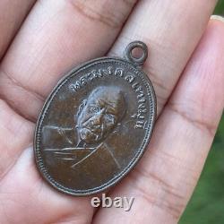THAI BUDDHA Luang Pu Mun Coin Temple Amulet Charming Talisman Pendant Luck