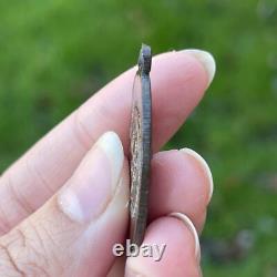 THAI BUDDHA Luang Pu Mun Coin Temple Amulet Charming Talisman Pendant Luck