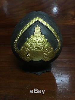 THAI Buddha AMULET Kala Rahu Kae One Eye coconut shell good luck THAI CARVING