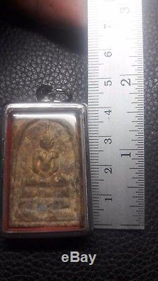 THAI amulet Phra Somdej Made of rice turned into stone OLD A+ Thai Buddha Amulet