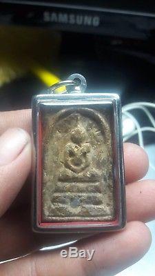 THAI amulet Phra Somdej Made of rice turned into stone OLD A+ Thai Buddha Amulet