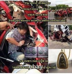 TOP 100% Real PHRA LP THUAD Thai Buddha Amulet Lp Tuad Healing Protect Pendant