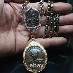 TOP Set LP RUAY Worth 2-Coin + Case +Necklace Thai Buddha Amulet Luck Thailand
