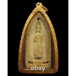 Thai Amulet Birthday Phra Pidta Rabbit Base Buddha LP Derm Nong Pho Temple Luck