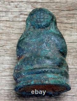 Thai Amulet Buddha Ancient Kru Ayutthaya Wealth Lucky Charm