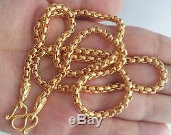 Thai Amulet Buddha GP 1 Hook Lp Gold Necklace Plated Chain Yellow 24 Inch Women