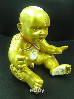 Thai Amulet Buddha Gold Kuman Thong Samsahai Figure Charm Talisman BE2553 (2010)