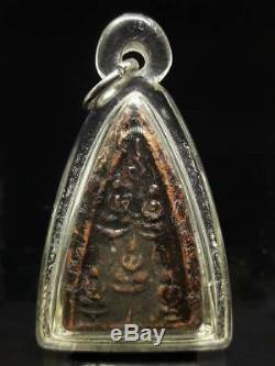 Thai Amulet Buddha Lp Ngern Wat Bangklan Rare Old Clay Magic Luck Money Thailand
