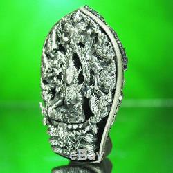 Thai Amulet Buddha Metteyya Phra PathomNaga Srisuttho Real Silver W. Wimuttidham