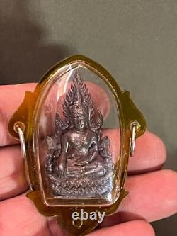 Thai Amulet Buddha Pendant, Phra Phuttha Chinnarat Bronze