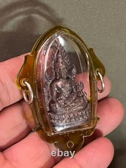 Thai Amulet Buddha Pendant, Phra Phuttha Chinnarat Bronze