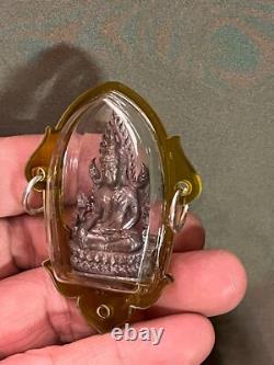 Thai Amulet Buddha Pendant, Phra Phuttha Chinnarat Bronze