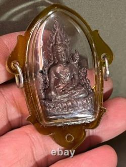 Thai Amulet Buddha Pendant, Phra Phuttha Chinnarat Bronze