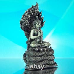 Thai Amulet Buddha Phra Kring Srisakkaya Muchalinda Nagaraj Real Silver #07/99