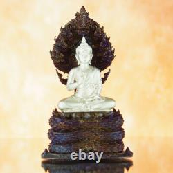 Thai Amulet Buddha Phra Kring Srisakkaya Muchalinda Nagaraj Real Silver #48/99