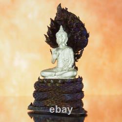 Thai Amulet Buddha Phra Kring Srisakkaya Muchalinda Nagaraj Real Silver #48/99