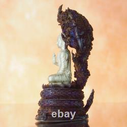 Thai Amulet Buddha Phra Kring Srisakkaya Muchalinda Nagaraj Real Silver #48/99