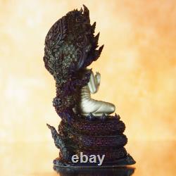 Thai Amulet Buddha Phra Kring Srisakkaya Muchalinda Nagaraj Real Silver #48/99
